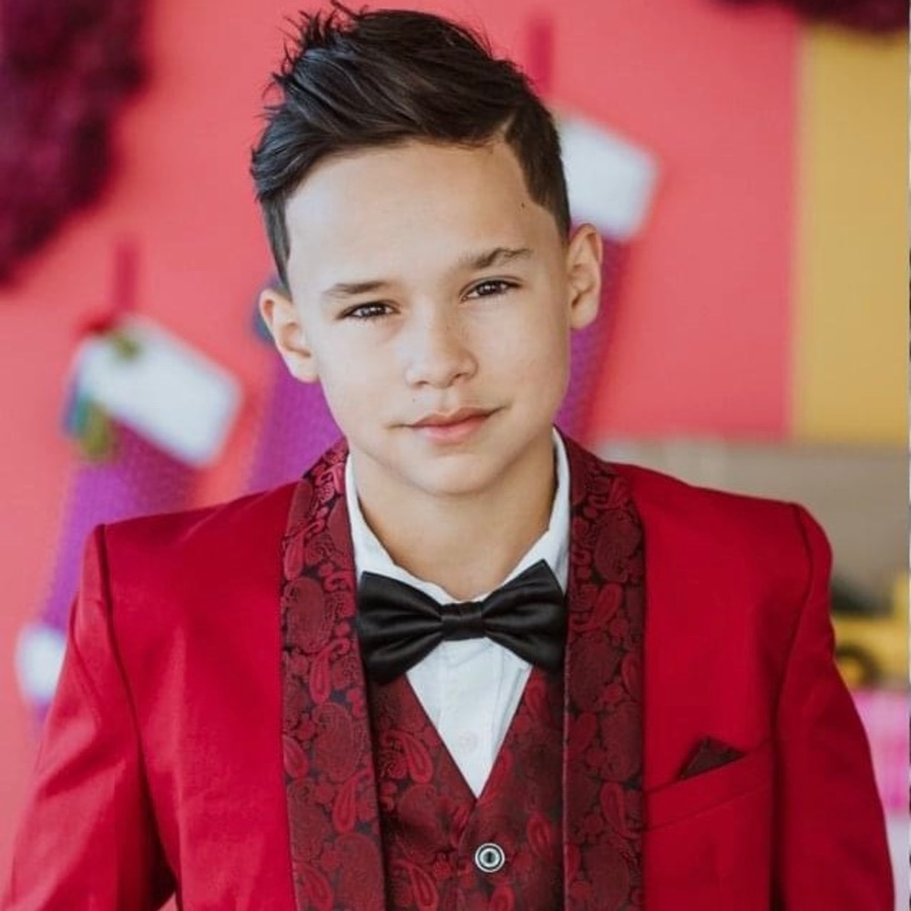 Boys 3-piece Red Tuxedo Suit